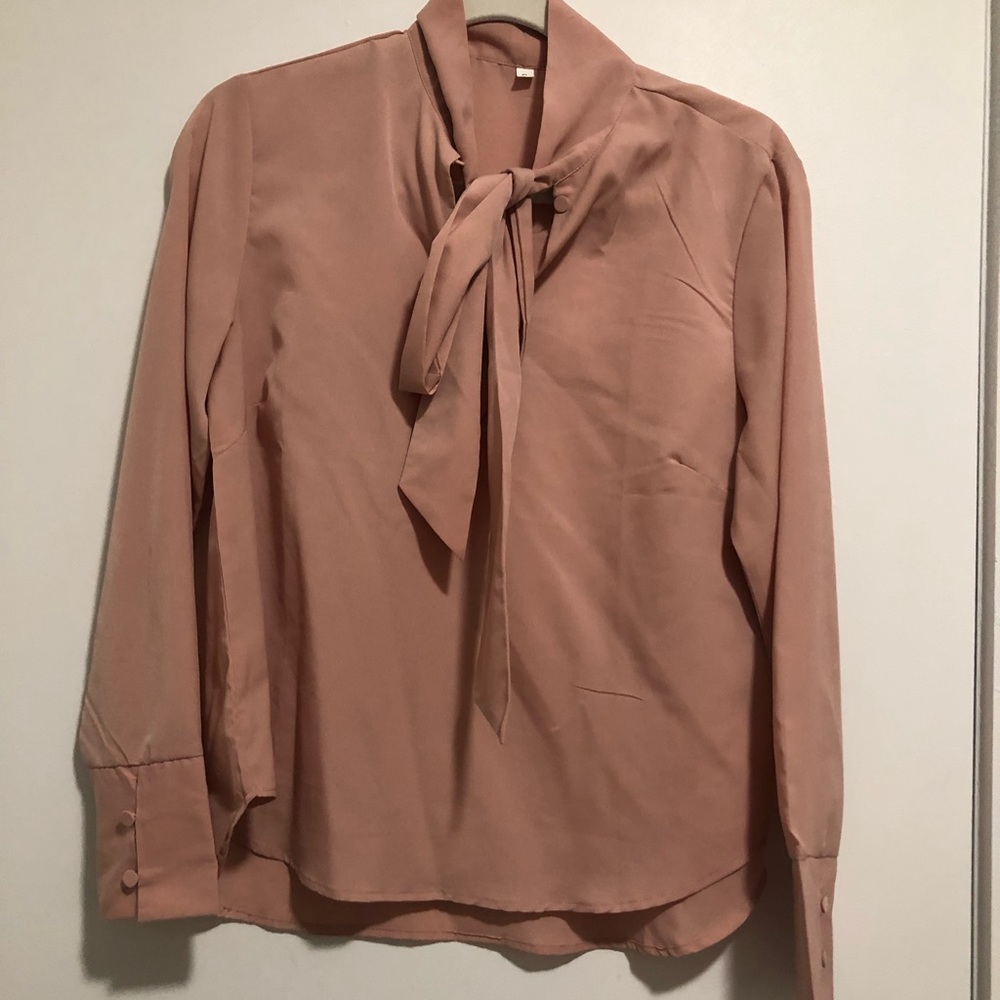 Shein blush pink blouse